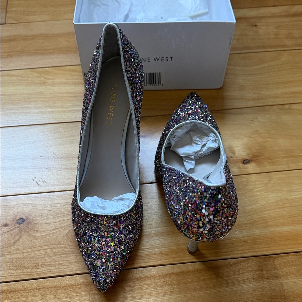 Nine West Sparkling Glitter Heels